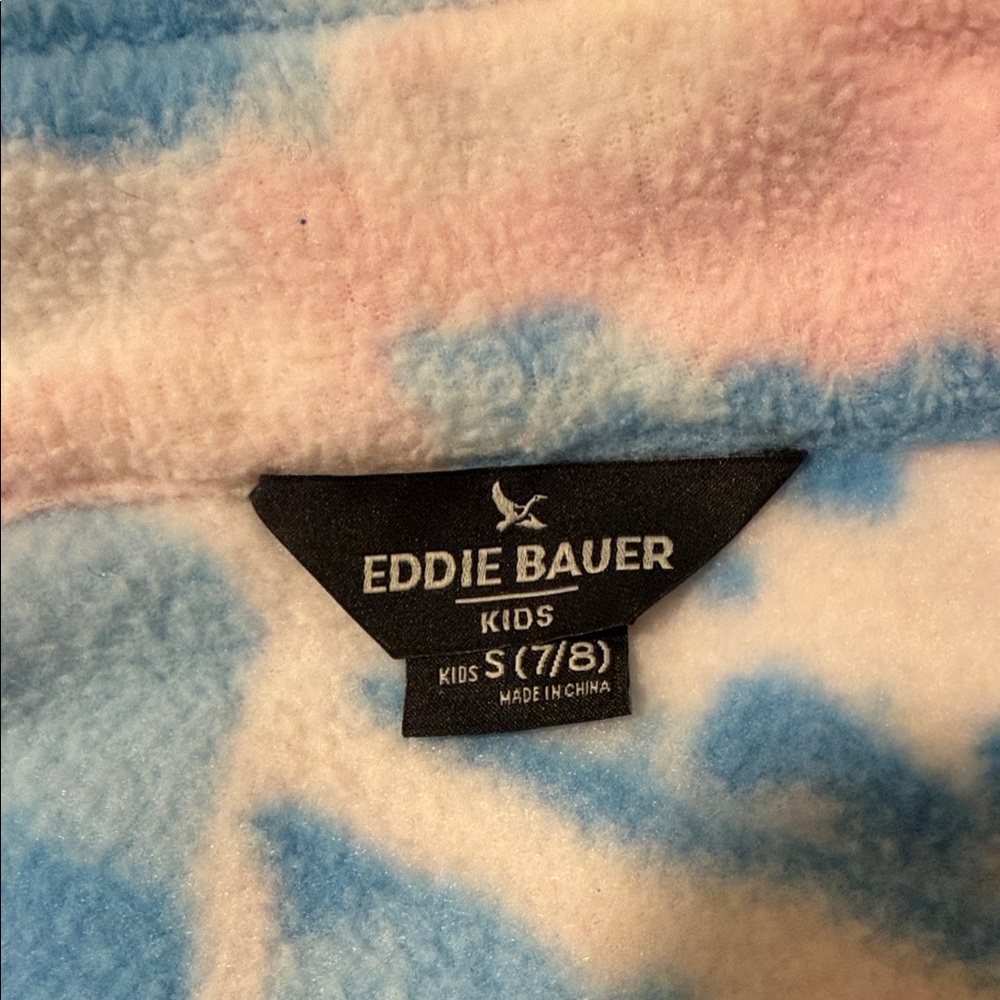 Eddie Bauer Kids Blue and Pink Raincoat. Size 7/8 - Picture 2 of 5
